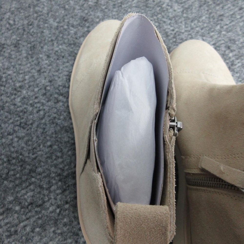 TOMS Maude Boots Womens Size 9 Beige Oatmeal Suede Wedge Ankle Bootie NWOB - Picture 13 of 14
